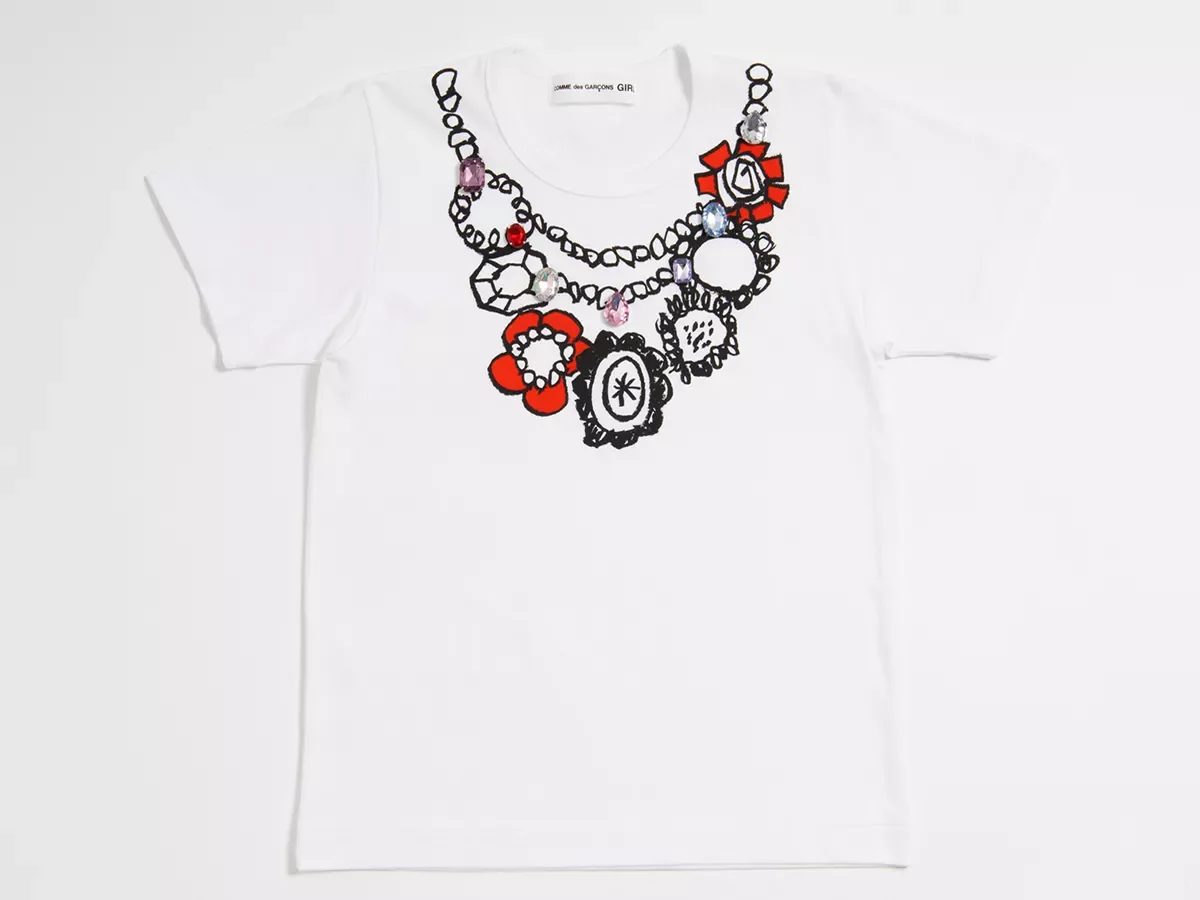 コムデギャルソンガール ジュエリープリントTシャツ