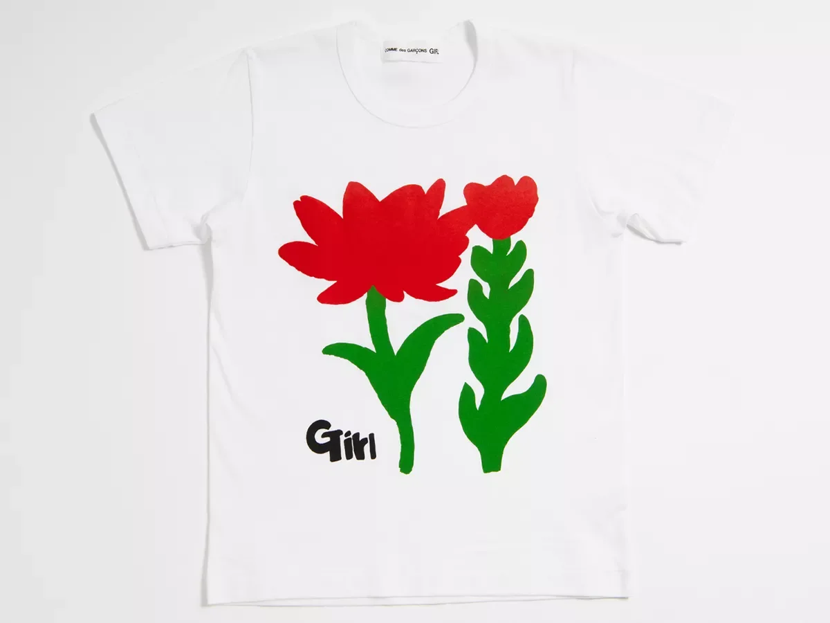 コムデギャルソンガール フラワープリントTシャツ