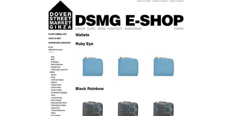 ウォレットコムデギャルソン(財布)公式通販サイト