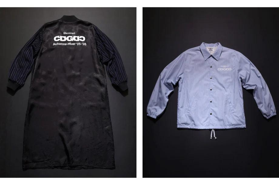 左：CLASSIC STAFF COAT 70,400円　右：CLASSIC COACH JACKET stripe 57,200円