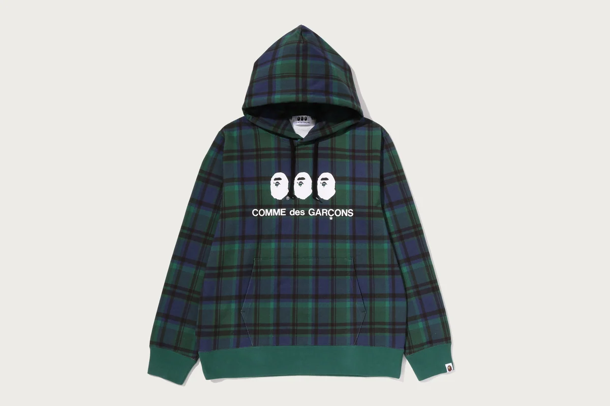チェック プルオーバーフーディ グリーン 44,000円