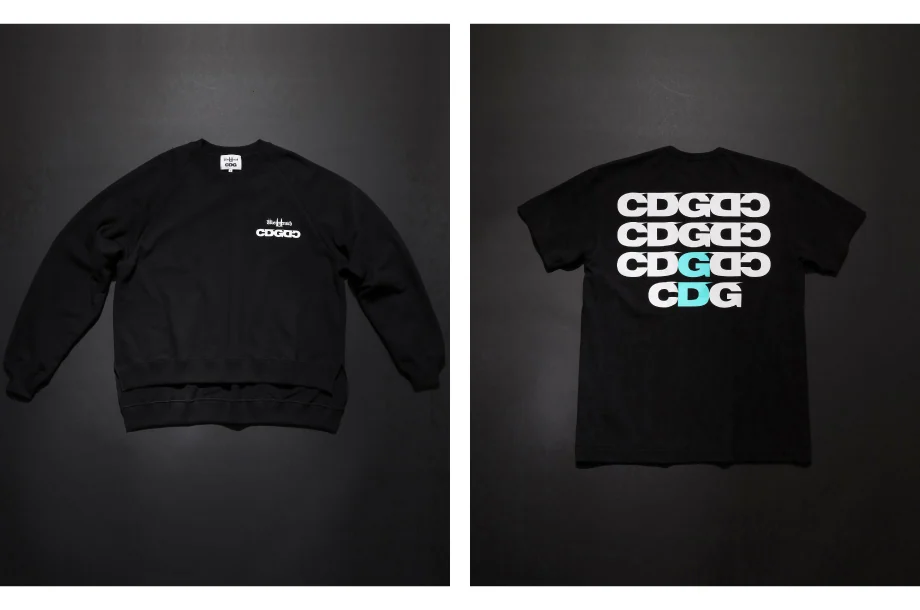 左：OVERSIZED CREWNECK SWEATSHIRT 33,000円　右：SYMBOL T-SHIRT 13,200円