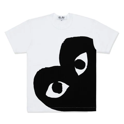 プレイ 半袖Tシャツ 脇から大きな黒ハート（ホワイト）