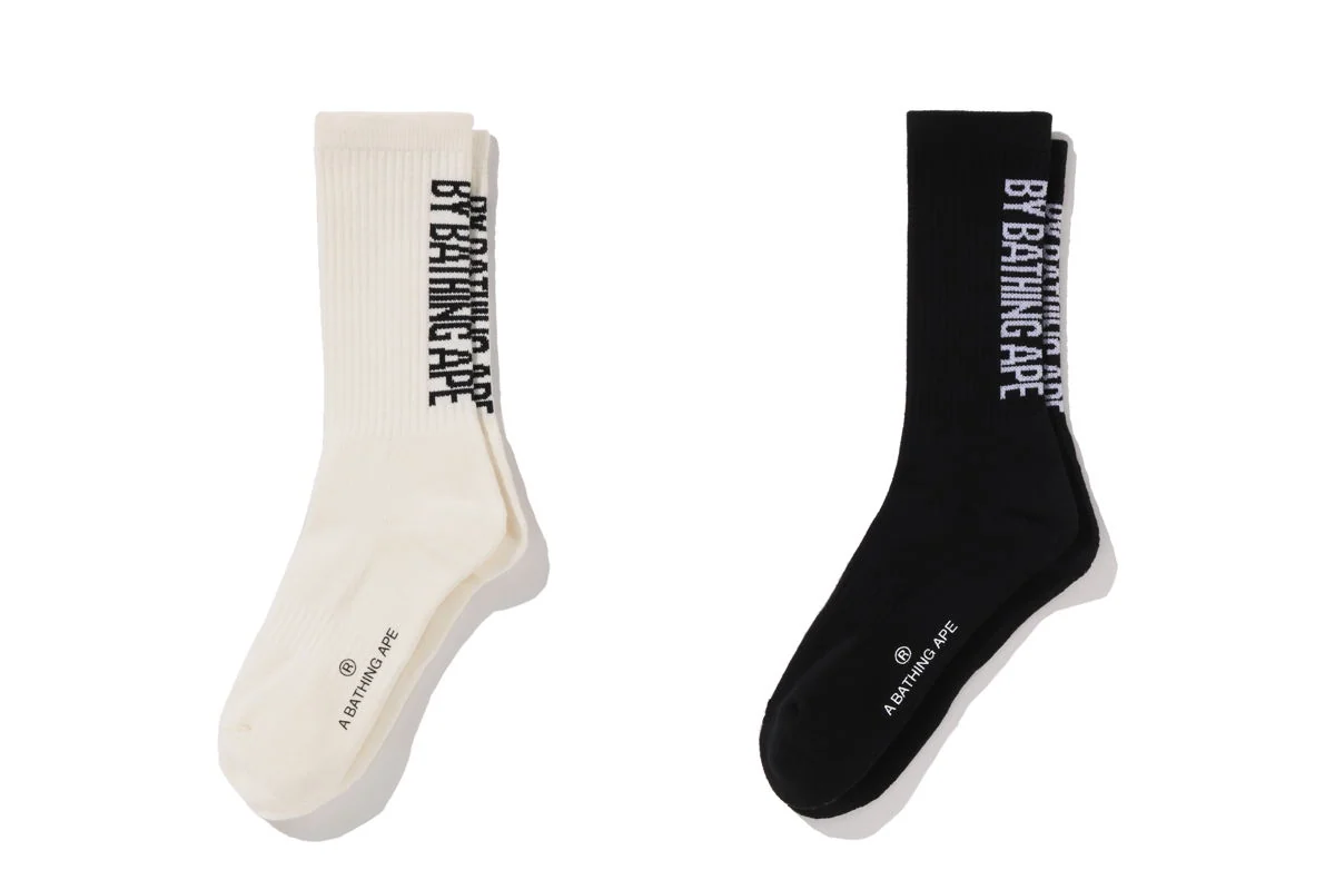 BY BATHING APE SOCKS ホワイト・ブラック 3,850円