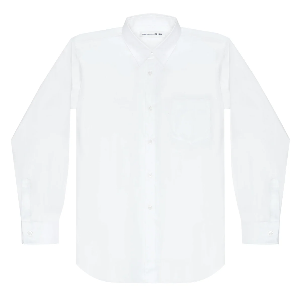 Narrow Classic Plain Shirts(White)