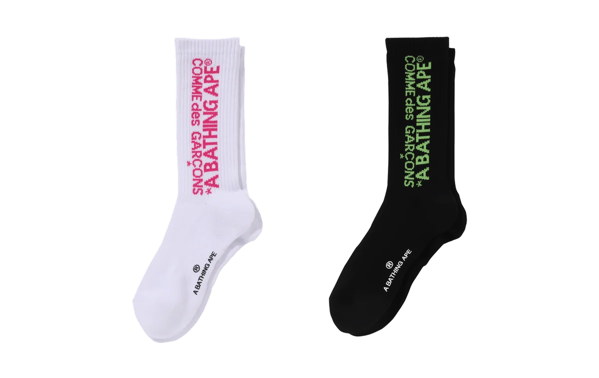 LOGO SOCKS ホワイト・ブラック 3,630円