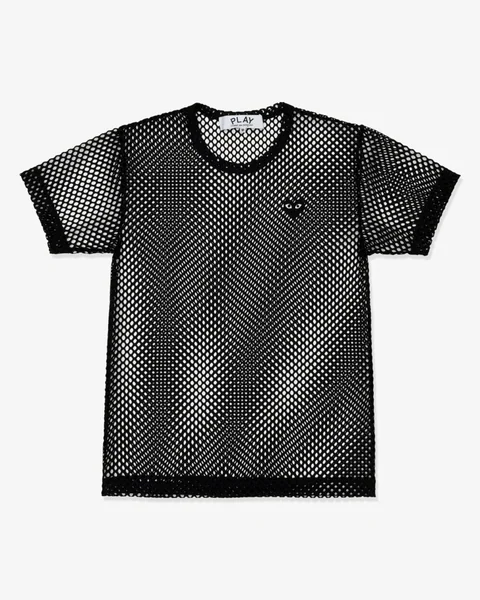 プレイ 半袖Tシャツ メッシュ（黒ハート）（ブラック）