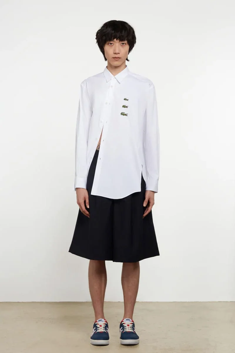 DOVER STREET MARKETが提供した、コム デ ギャルソン・シャツ × LACOSTEのコレクション。