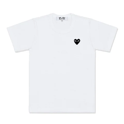 プレイ 半袖Tシャツ 黒ハート（ホワイト）