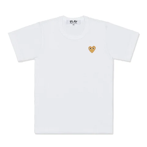プレイ 半袖Tシャツ ゴールドハート（ホワイト）