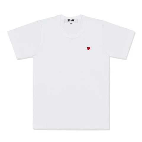 プレイ 半袖Tシャツ 小さい赤ハート（ホワイト）