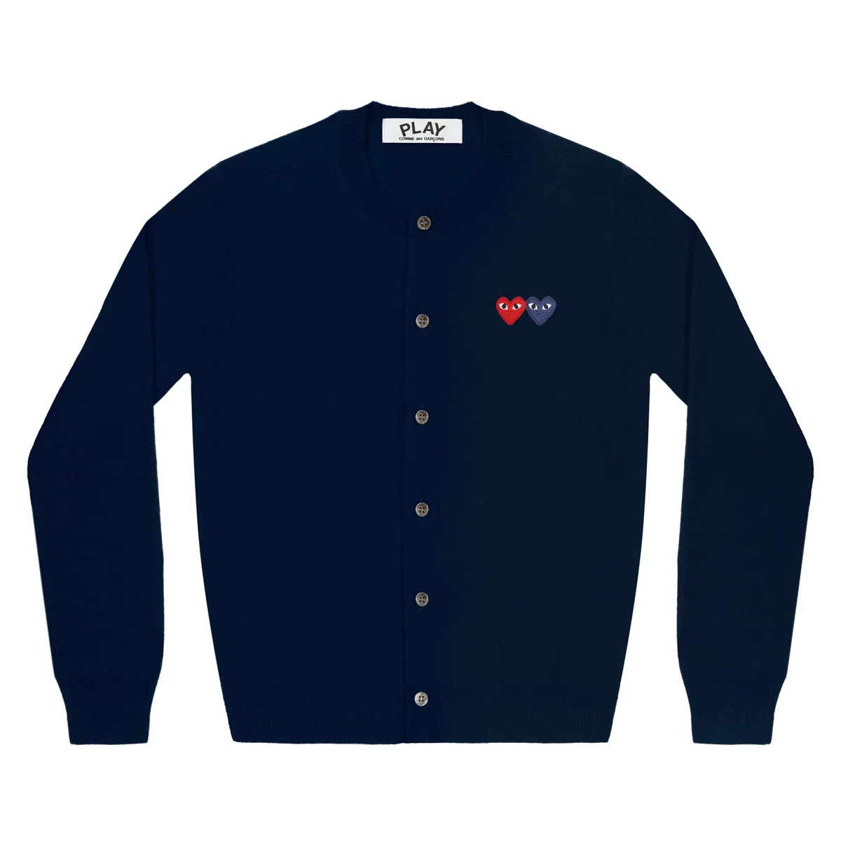 DOUBLE HEART LADIES' CARDIGAN(Navy)