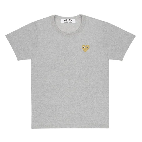 プレイ 半袖Tシャツ ゴールドハート（トップグレー）