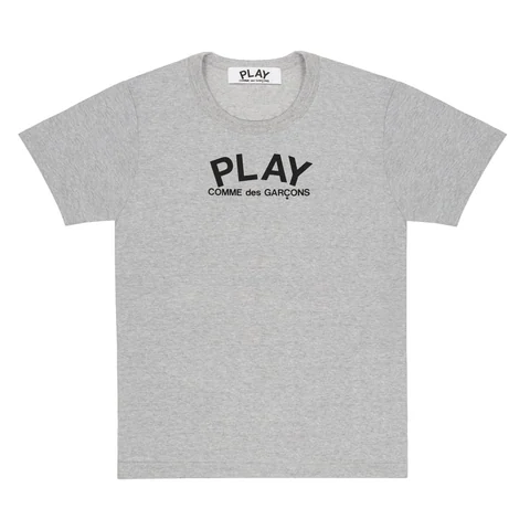 プレイ 半袖Tシャツ グレーにPLAYロゴ（トップグレー）