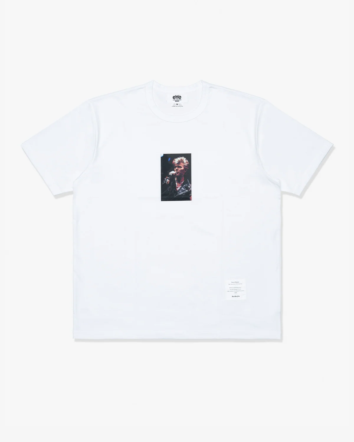 ジュンヤワタナベマン Cotton High Density Jersey Garment Printed David Bowie/Berberjin(White)