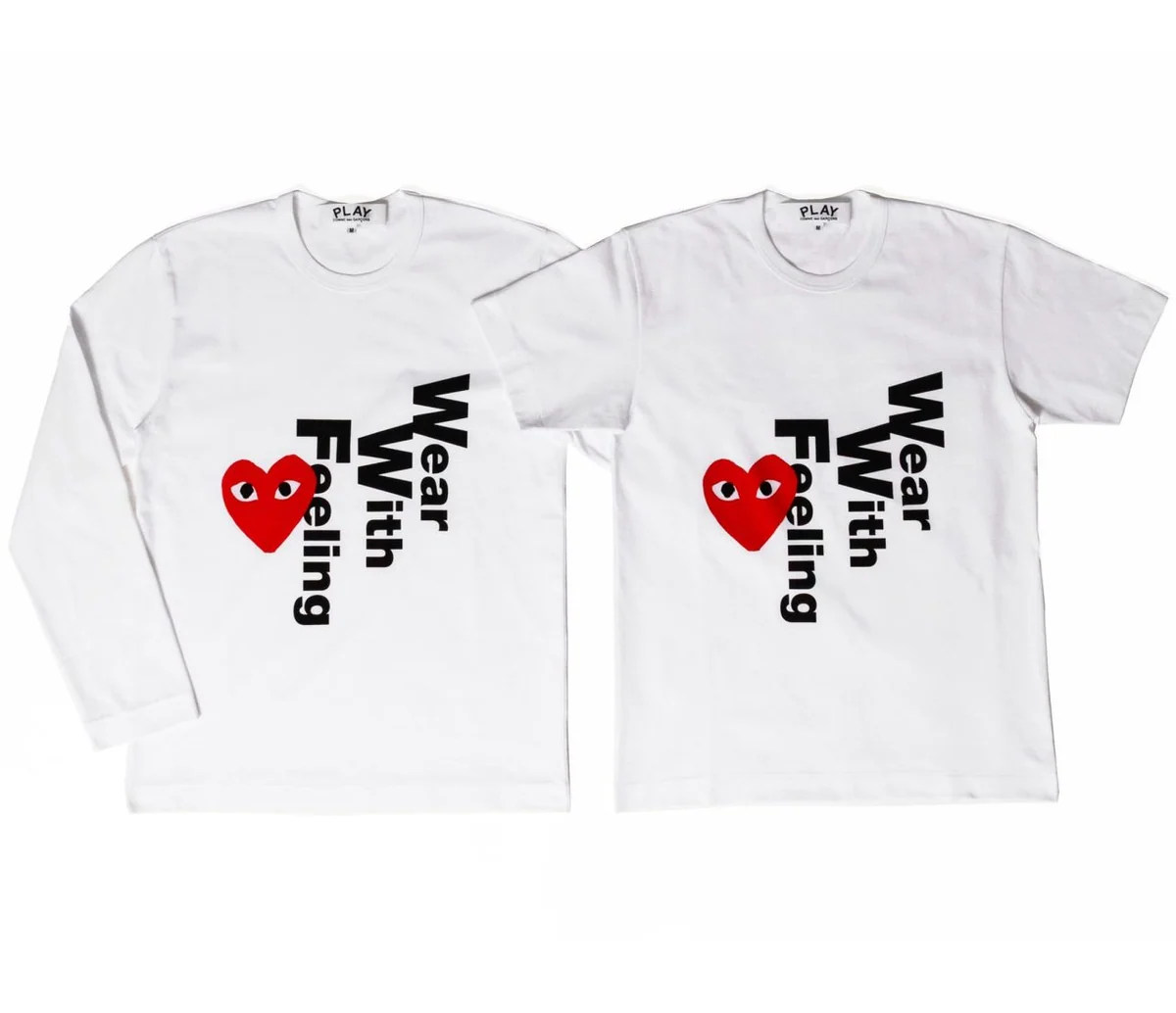 左：WEAR WITH FEELING ロングスリーブカットソー 14,300円　右：WEAR WITH FEELING Tシャツ 12,100円